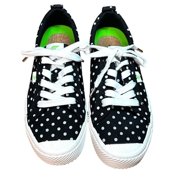 CARIUMA The OCA Organic Cotton Canvas Natural Rubber Polka Dot Sneaker US Sz 6 - Picture 4 of 10